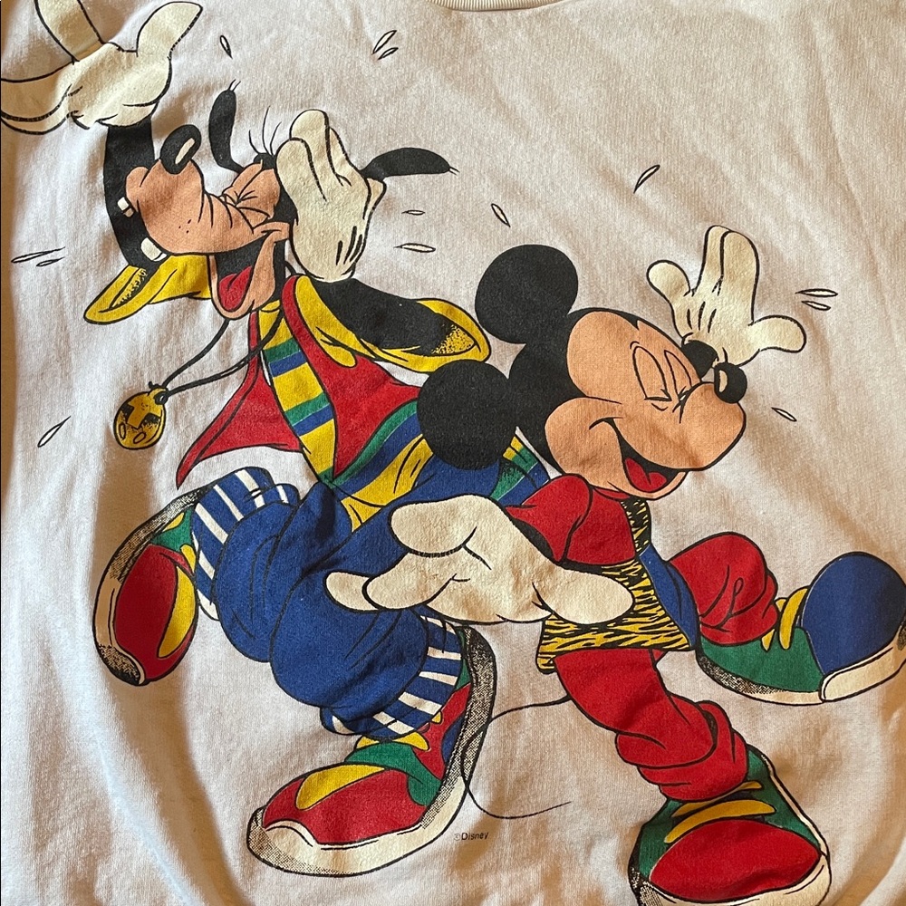 Disney Crew Neck with Mickey and Goofy - Red, Blue, Yellow